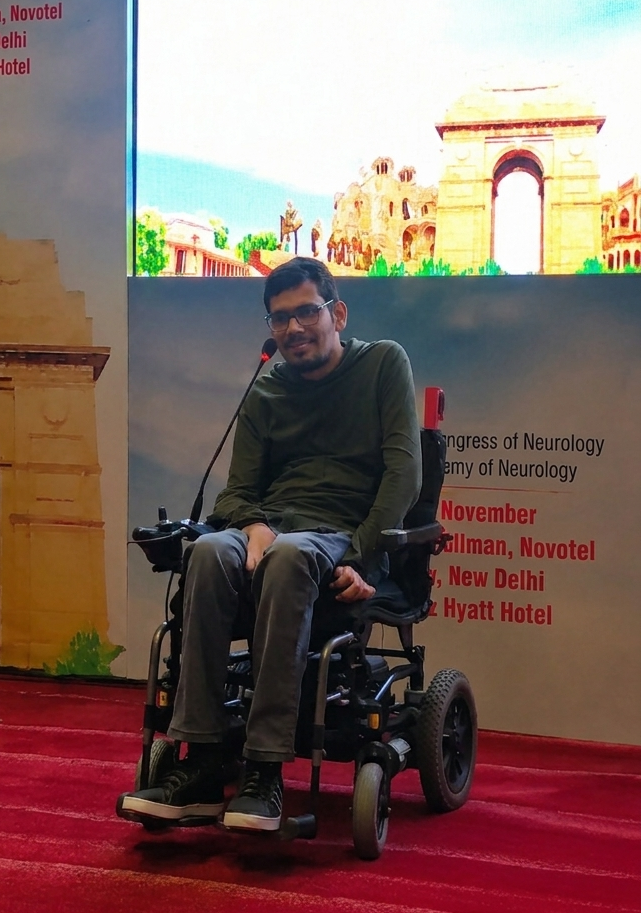 Dhairya Goyal speaking at a public event